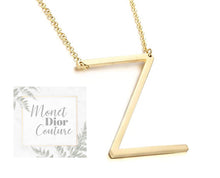 Load image into Gallery viewer, 18K Gold Sideways Initial Necklace
