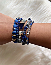 Load image into Gallery viewer, Brilliant Blue Beaded Set
