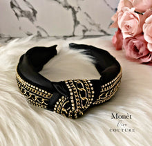Load image into Gallery viewer, Black/Gold Chain Headband
