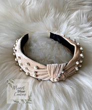 Load image into Gallery viewer, Beige Pearl Headband

