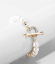 Load image into Gallery viewer, Pearl Heart Bracelet
