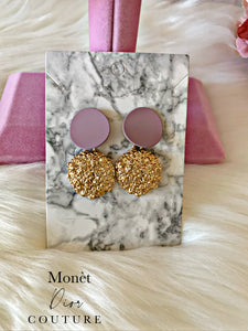 Golden Lavender Earrings