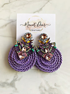 Lilac Gem Earrings