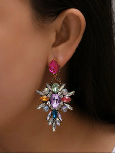 Luxe Crystal Earrings- Multi